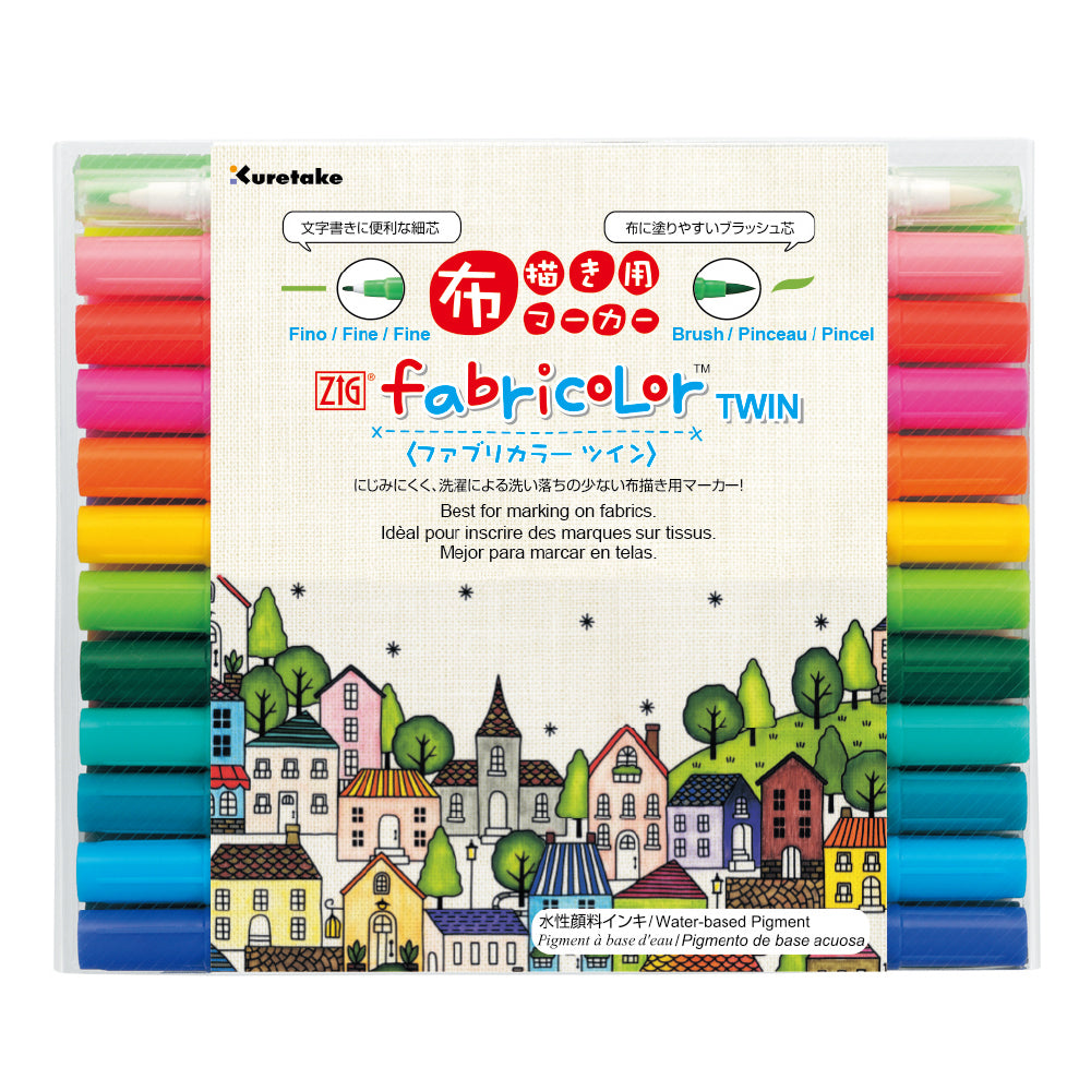 ZIG fabricolorツイン 24色セット (TC-4000A/24V)