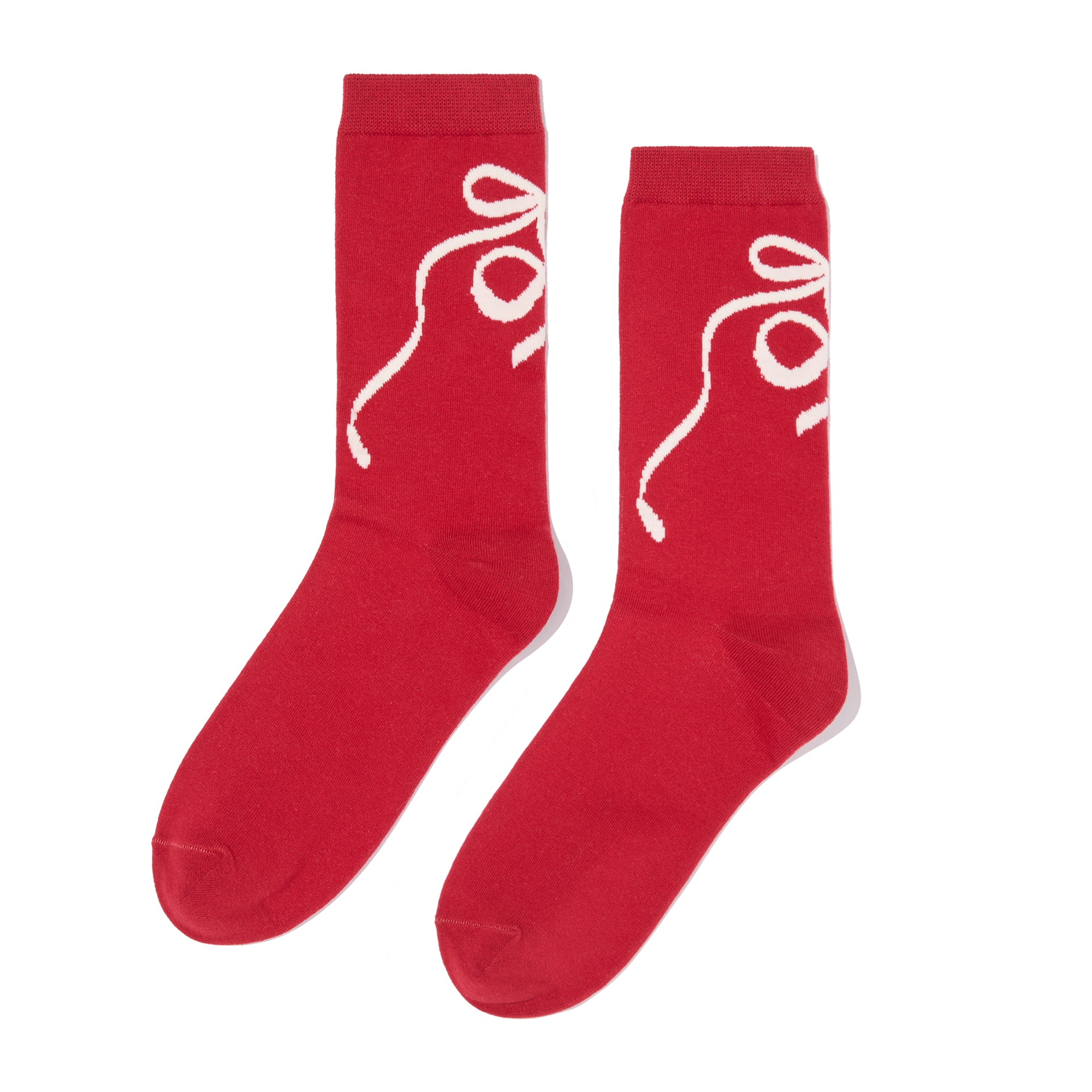 リボンチェリーソックス【レッド】