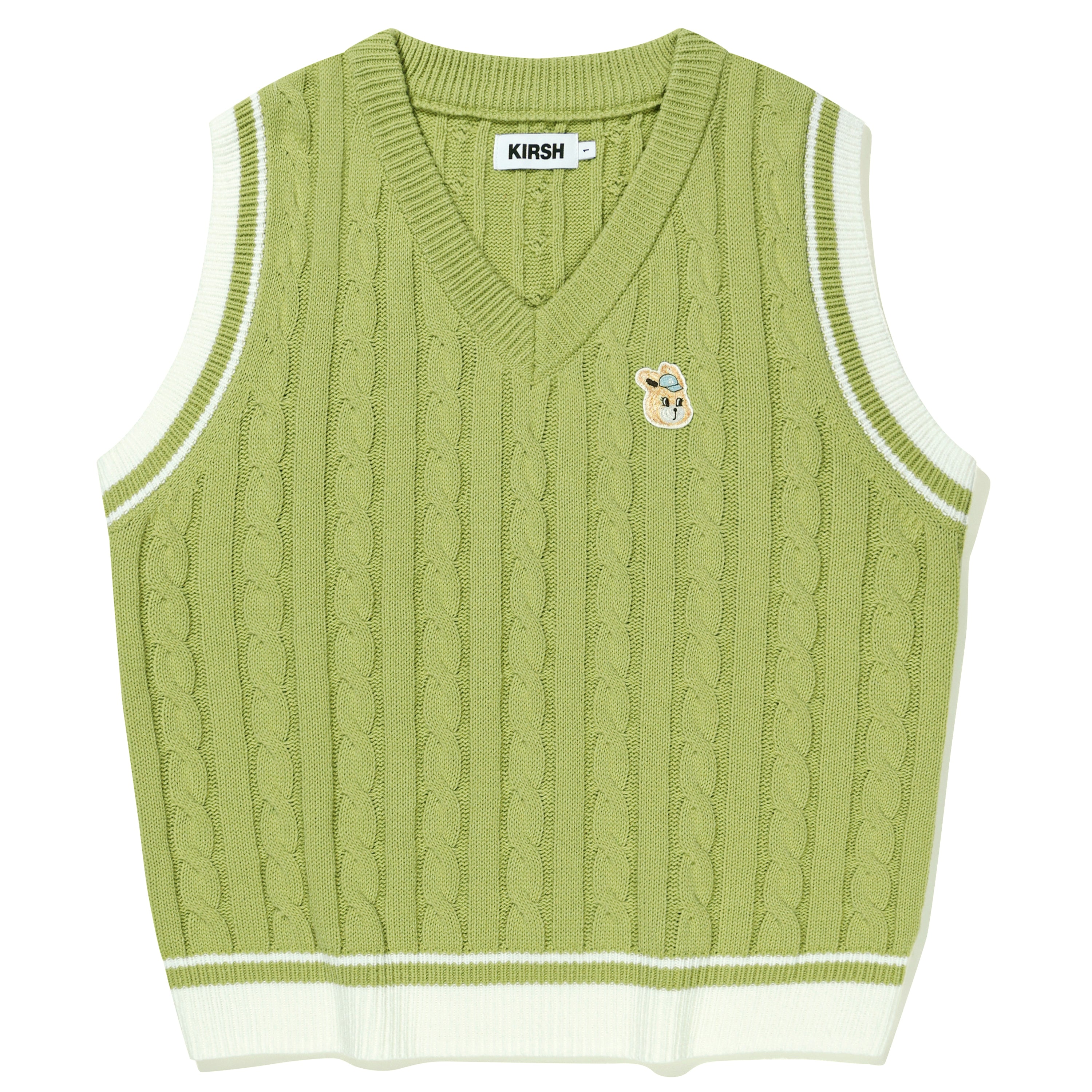 ウィティーバニー ケーブル ニットベスト【ライトミント】