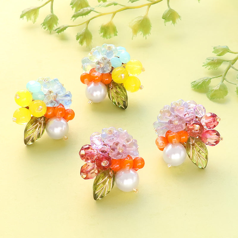 レシピNo.KR1228 チェコビーズの木の実ピアス – 貴和製作所オンライン