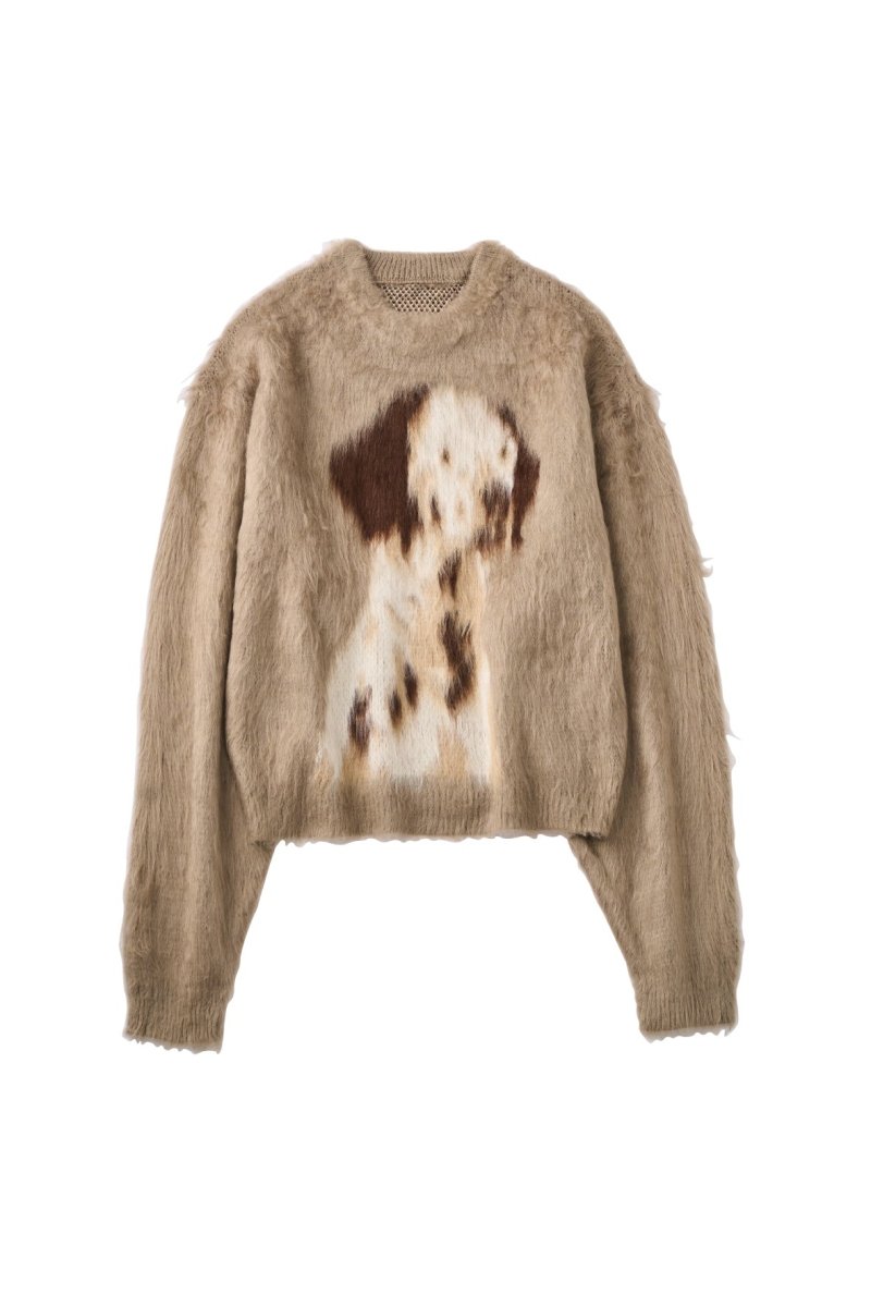 dalmatian shaggy knit(unisex)/beige | KNUTH MARF