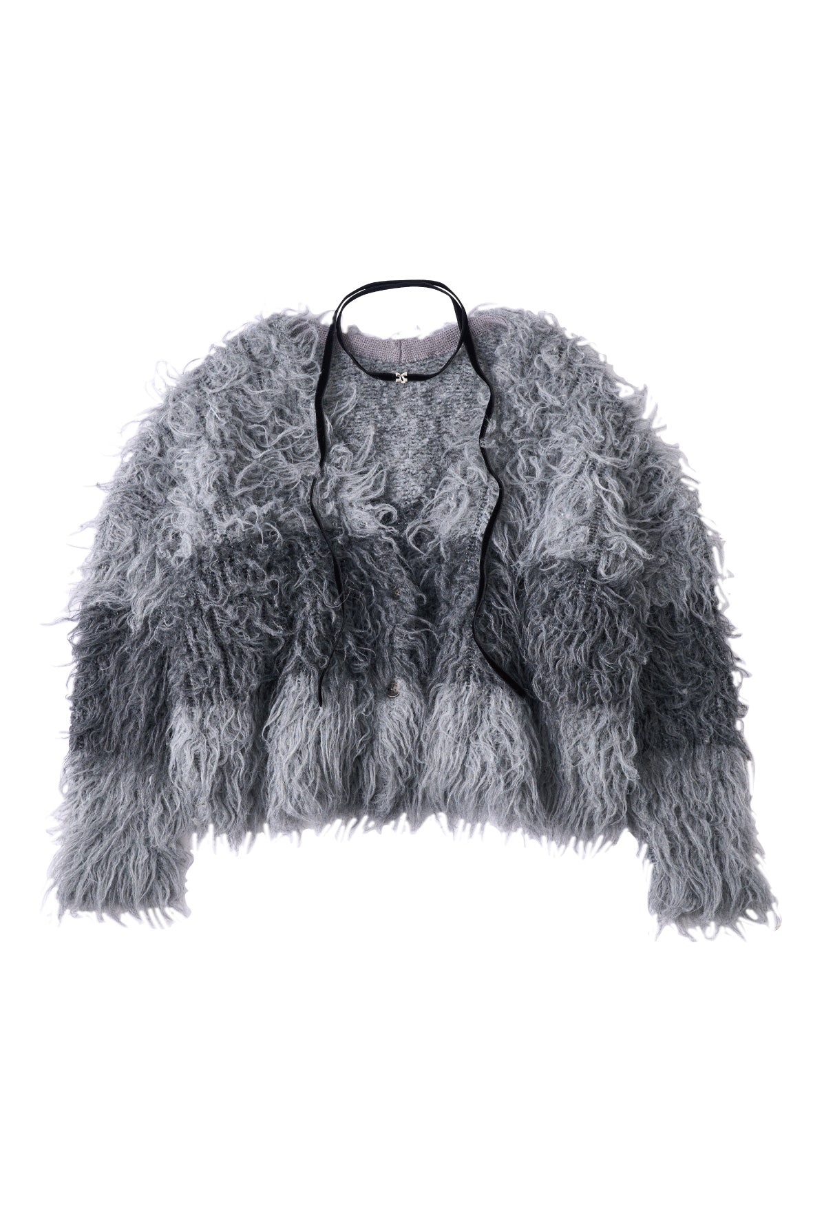 shaggy cardigan/gray,pink | KNUTH MARF