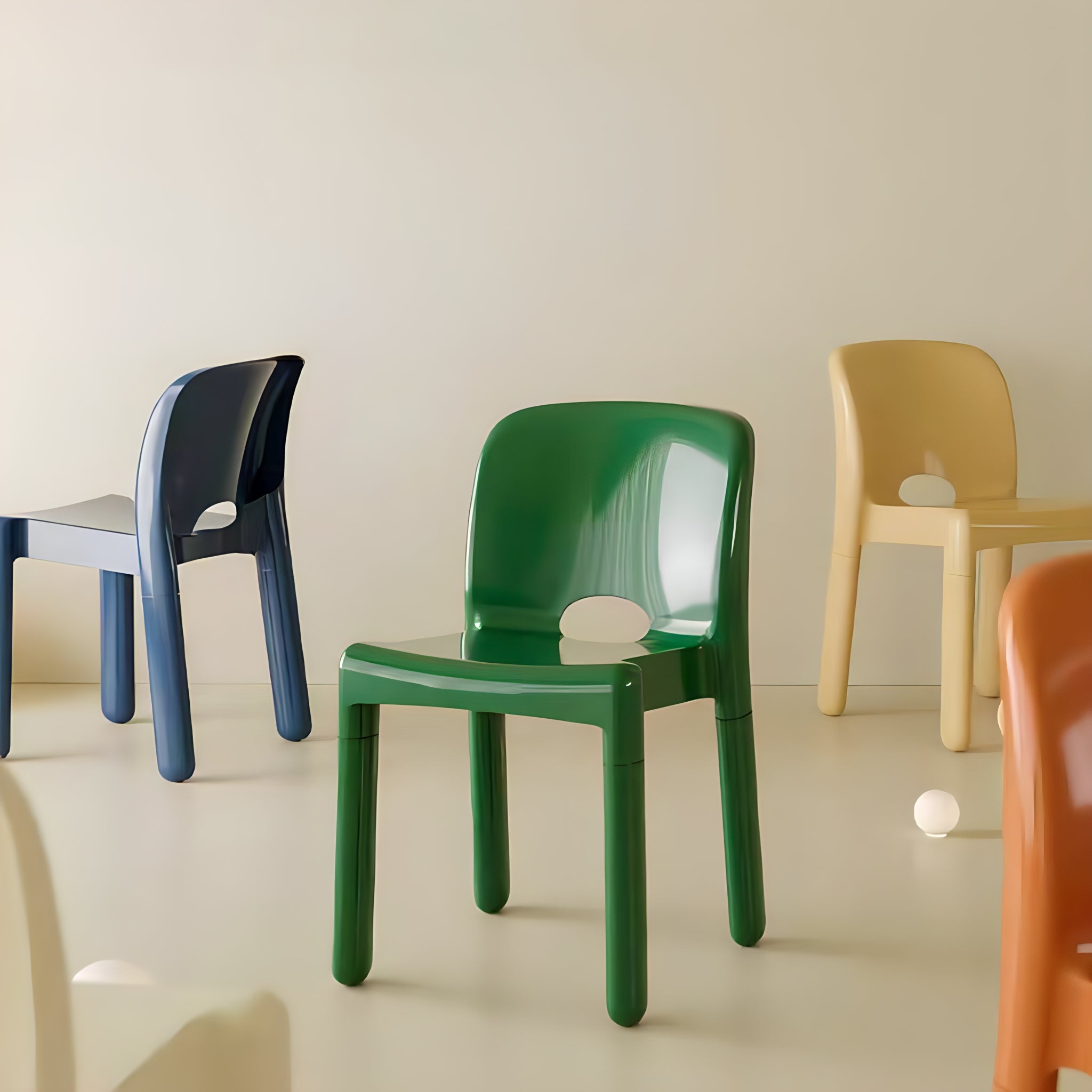 プラスチックボールドカーブデザインチェア – kocol