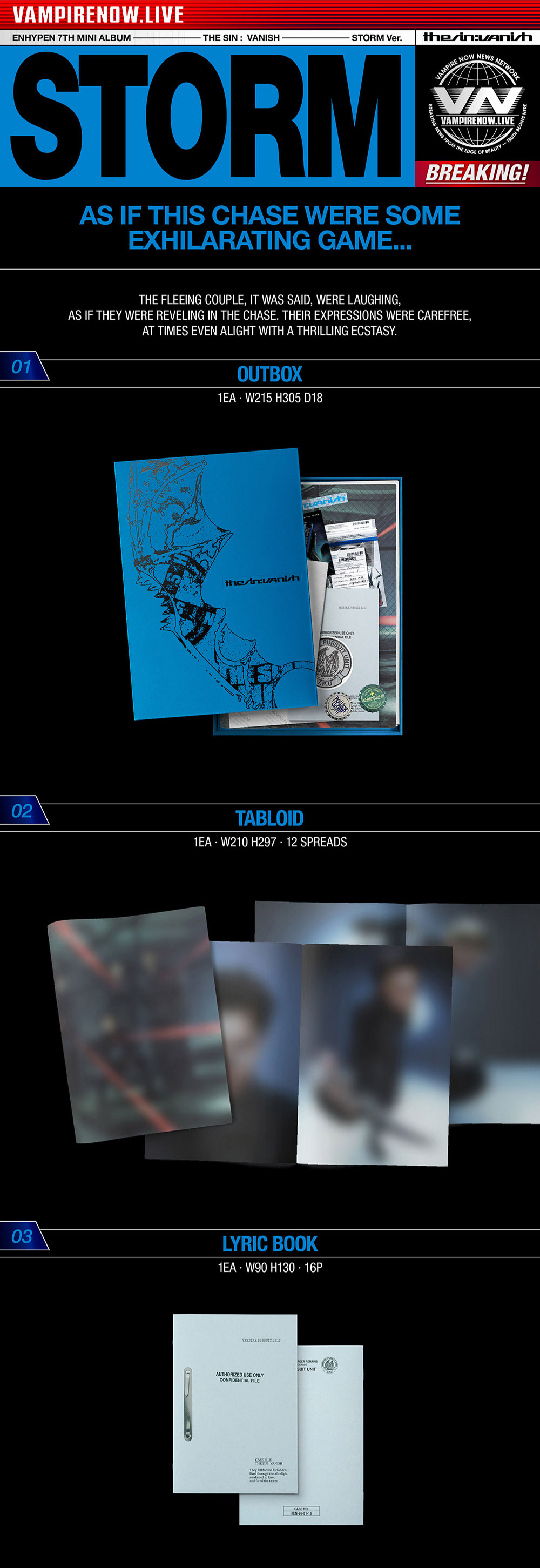 ENHYPEN 7º Mini Álbum THE SIN : VANISH - Edição Oficial