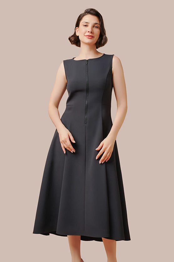 アクティブクール】Aラインフロントジップワンピース– kay me