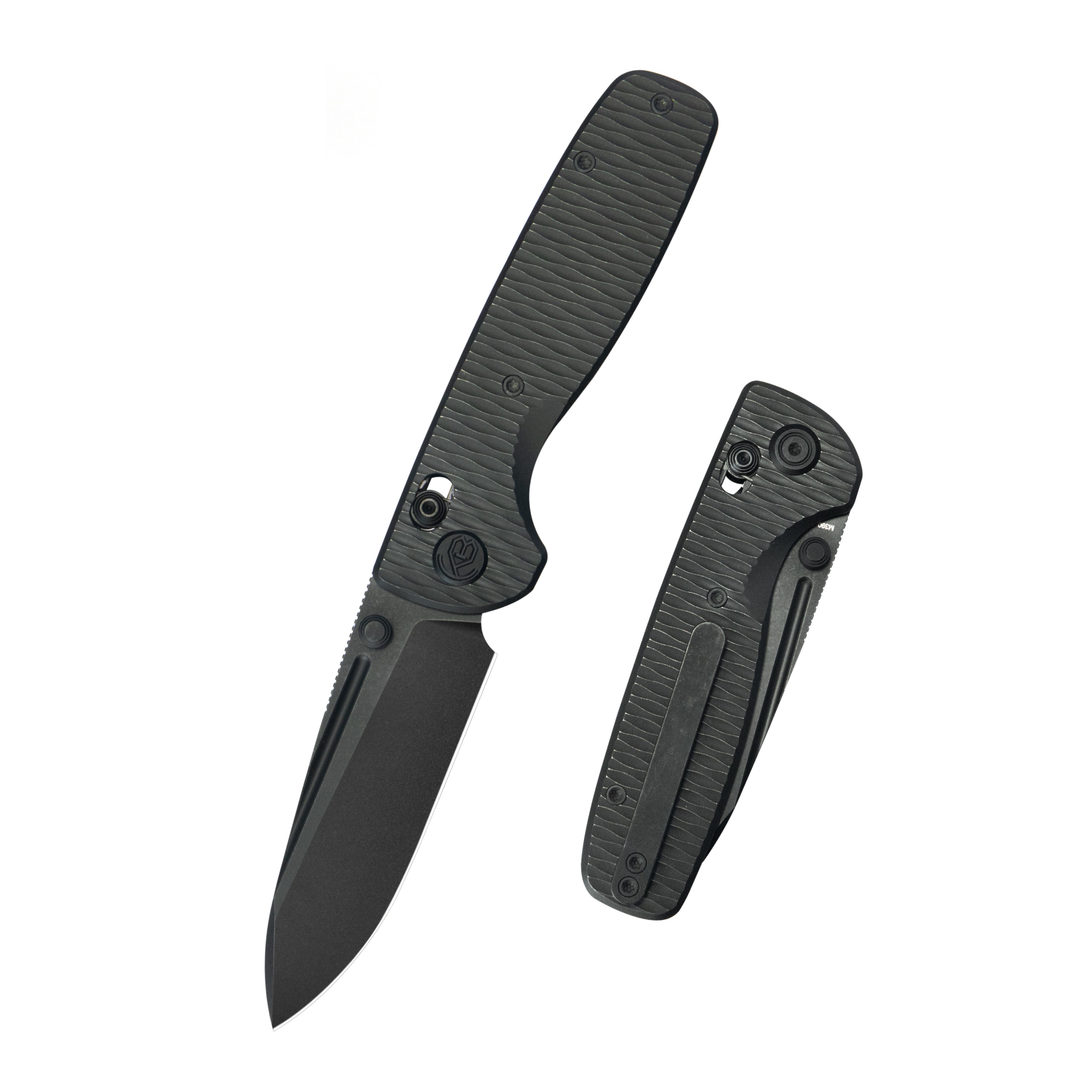 KB Bluff Crossbar Folding Knife Blackwash Titanium Handle 3.19