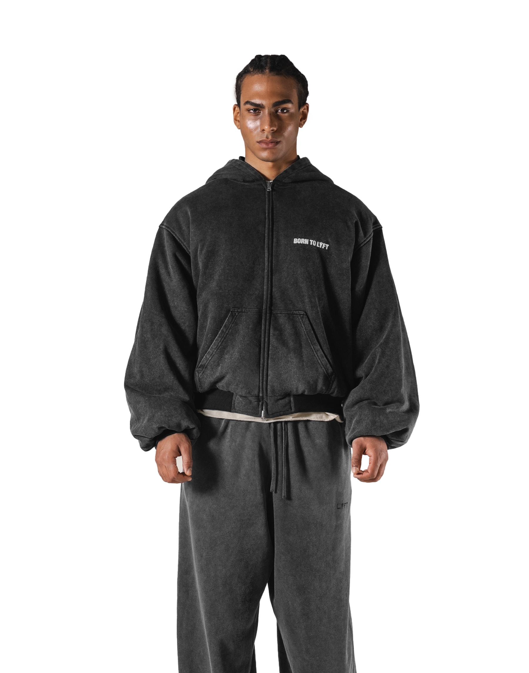 SWITCH LAYER™ Vintage Hoodie | MA-1 Puffer Jacket - Black – LÝFT