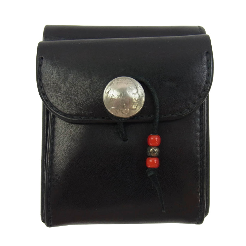 goro's ゴローズ 二つ折り コンチョ ビーズ レザー ウォレット 財布