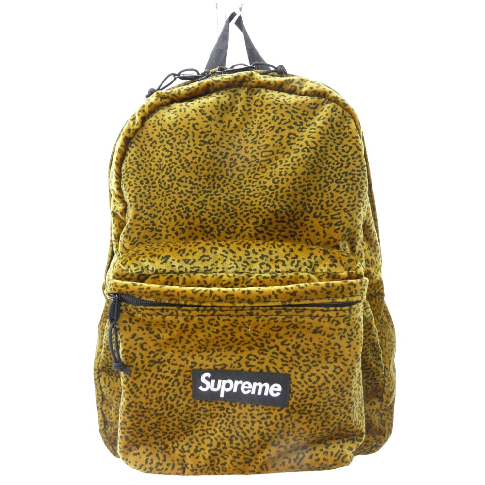 Supreme シュプリーム 25AW Velvet Backpack Tan Leopard ベルベット