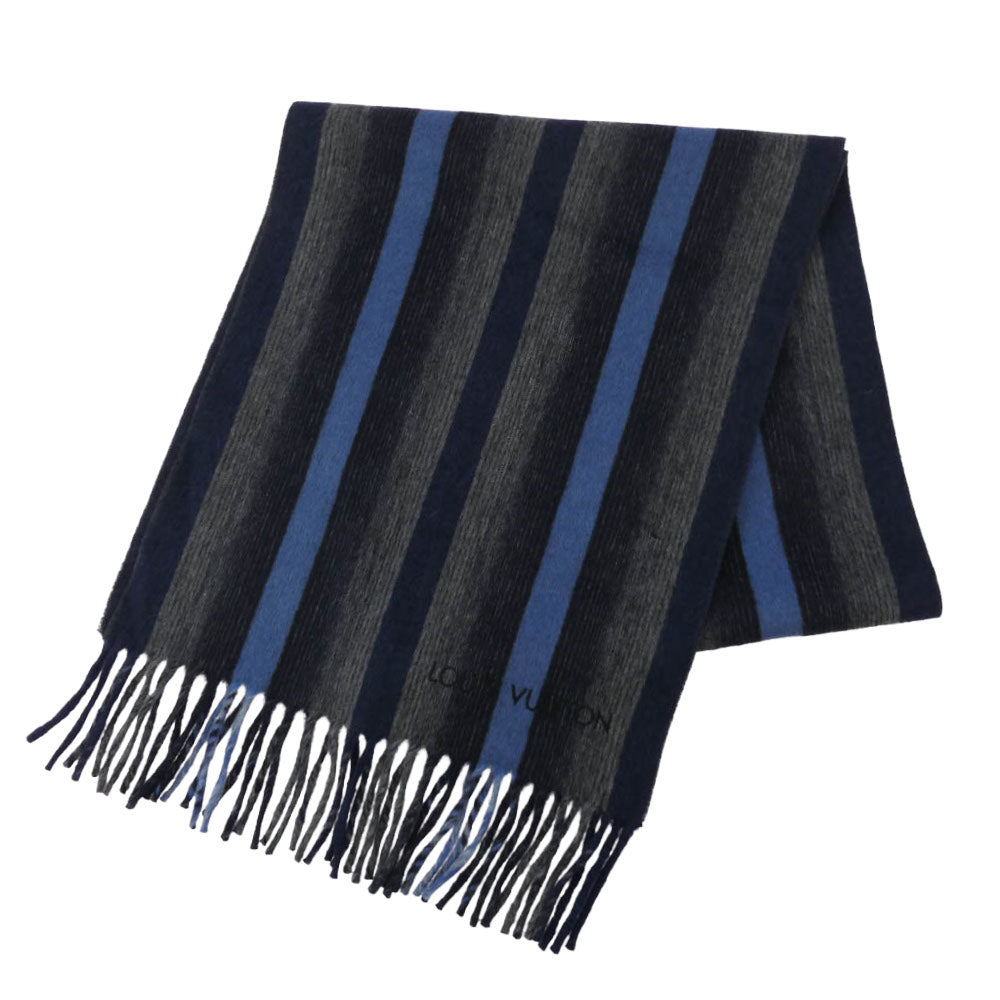 LOUIS VUITTON ルイ・ヴィトン カシミヤ混 ストライプ マフラー