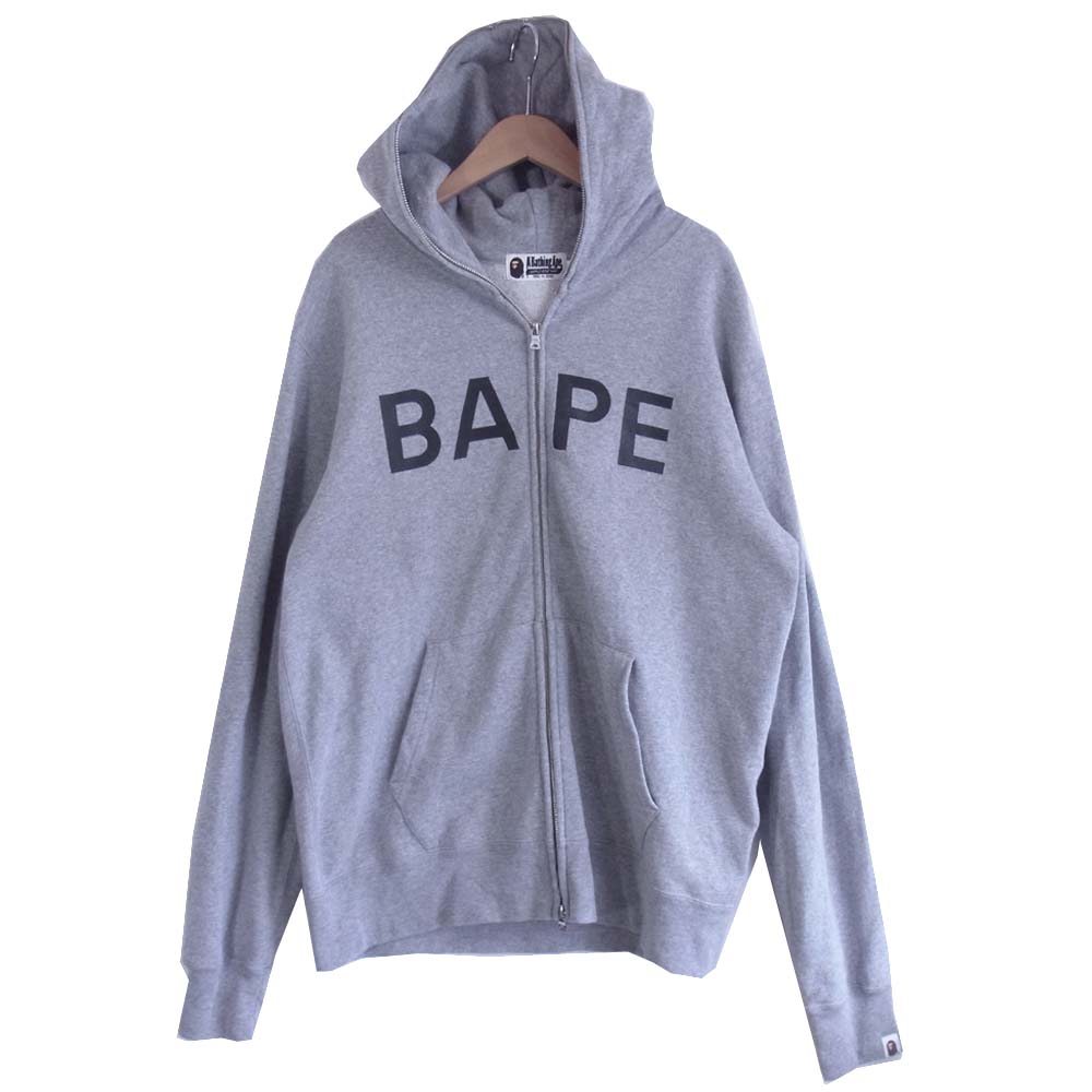 A BATHING APE アベイシングエイプ BAPE ジップパーカー グレー系 XL