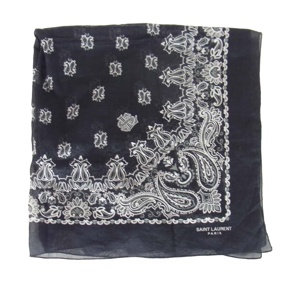SAINT LAURENT サンローラン バンダナ ペイズリー ストール スカーフ