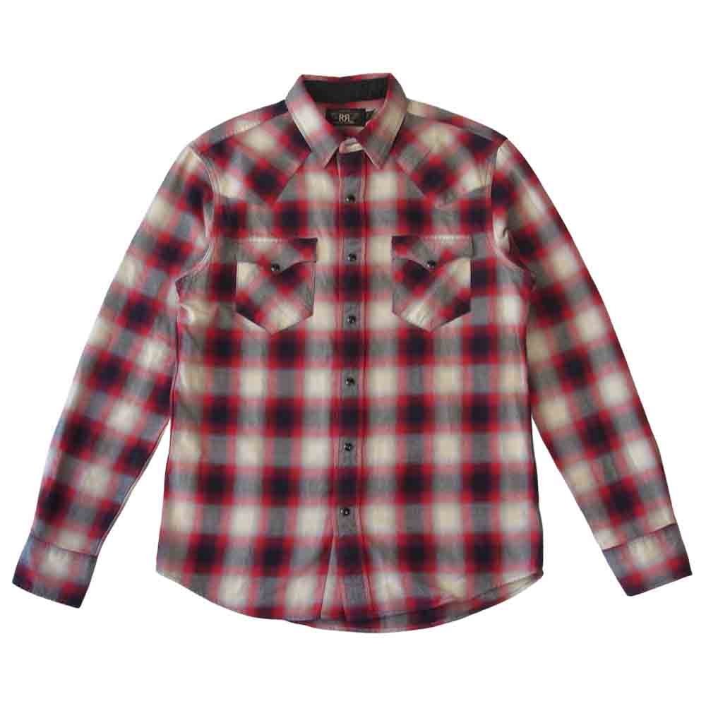 RRL ダブルアールエル 復刻 オンブレ チェック シャツ レッド系 M