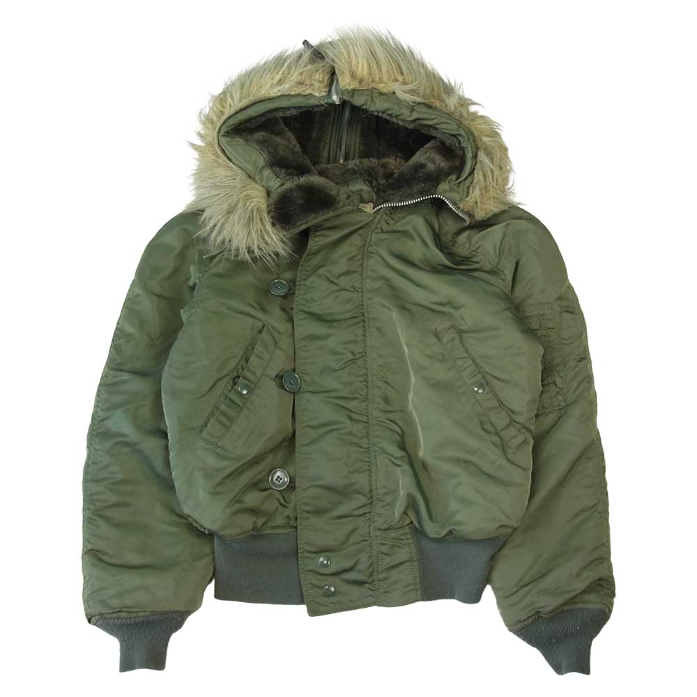 ALPHA アルファ USA製 90S USAF N-2B フライト ジャケット カーキ系 S