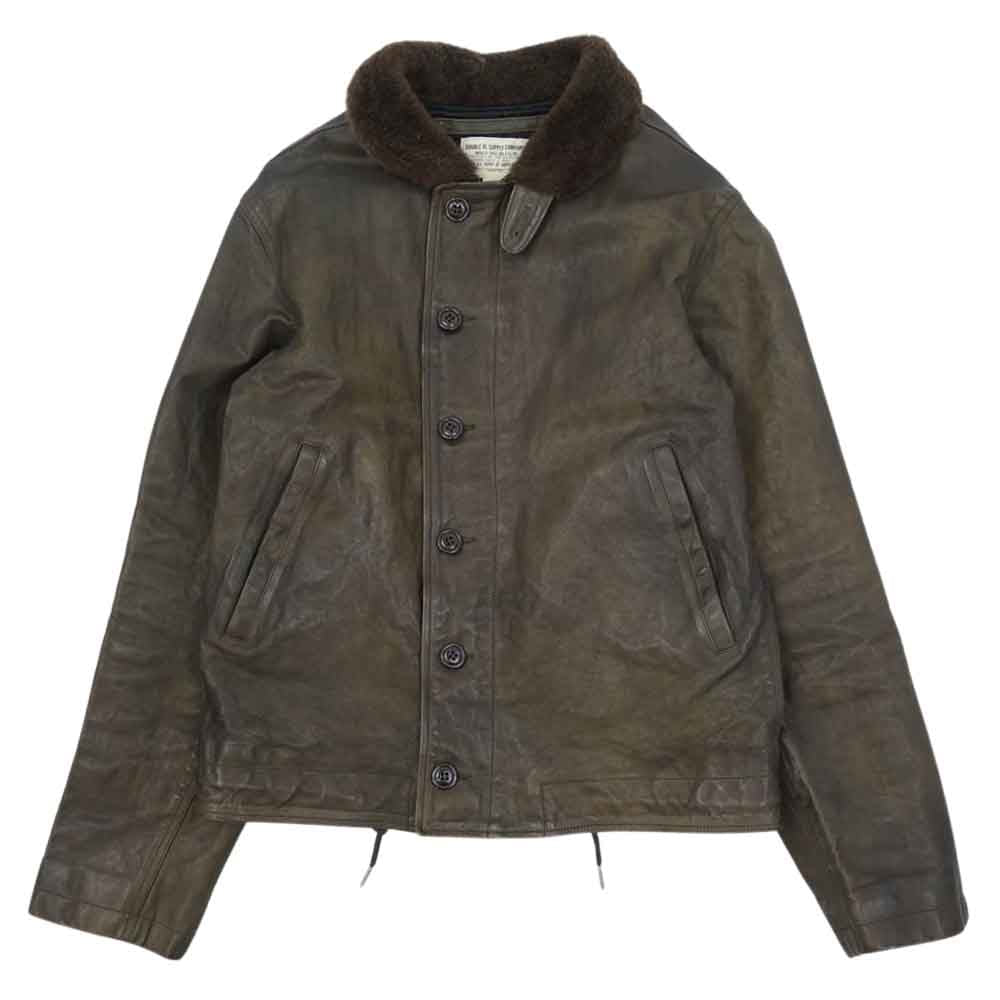 RRL ダブルアールエル N-1 Leather Deck Jacket ヴィンテージ加工