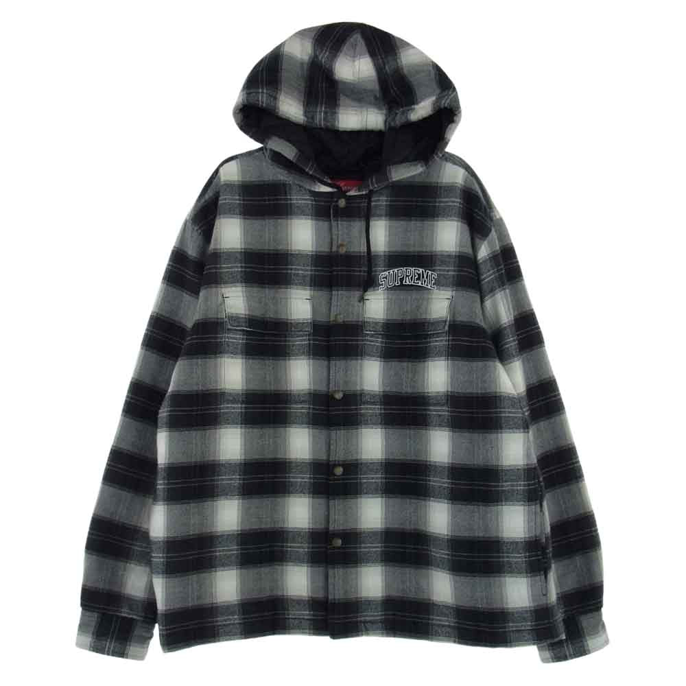 Supreme シュプリーム 19AW Quilted Hooded Plaid Shirt フーデッド