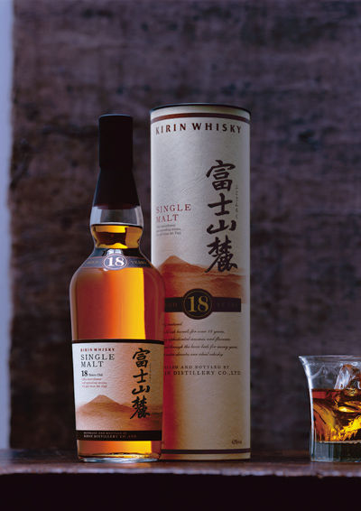 富士山麓18年 シングルモルト 販売終了円柱外箱 キリン キリン