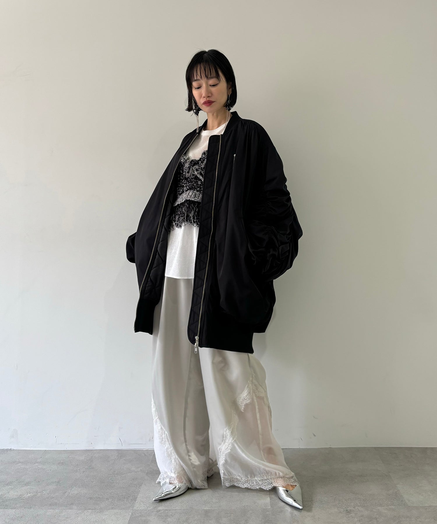 ギャザーボリュームキルトライナーBIGシルエットMA-1/165cm – LA BELLE