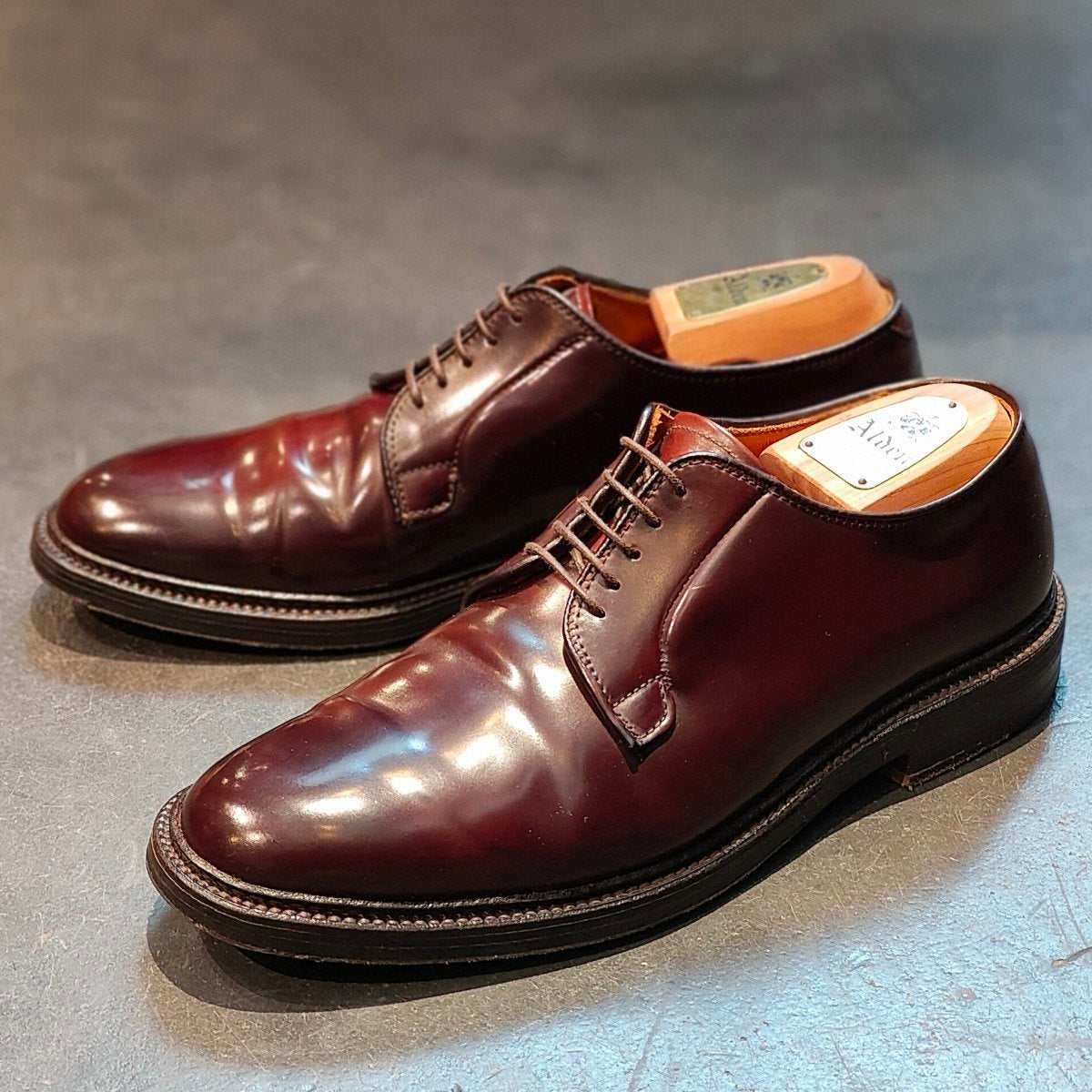 極美品 【ALDEN】オールデン 990 プレーントゥ コードバン ダーク