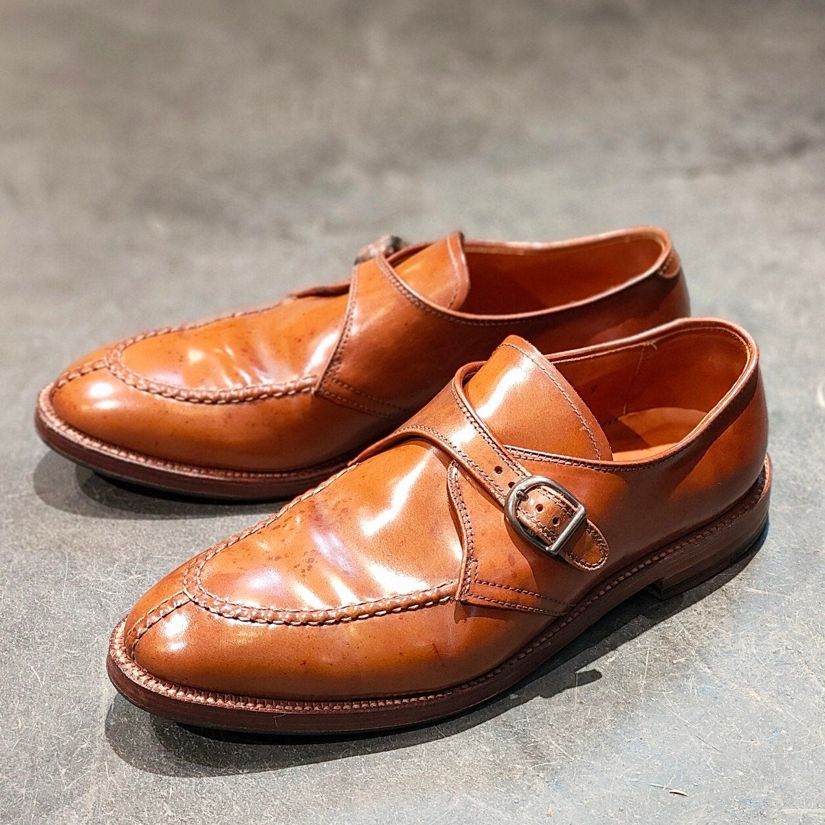 希少 【ALDEN】オールデン レザーソウル別注 1124 NST シングルモンク