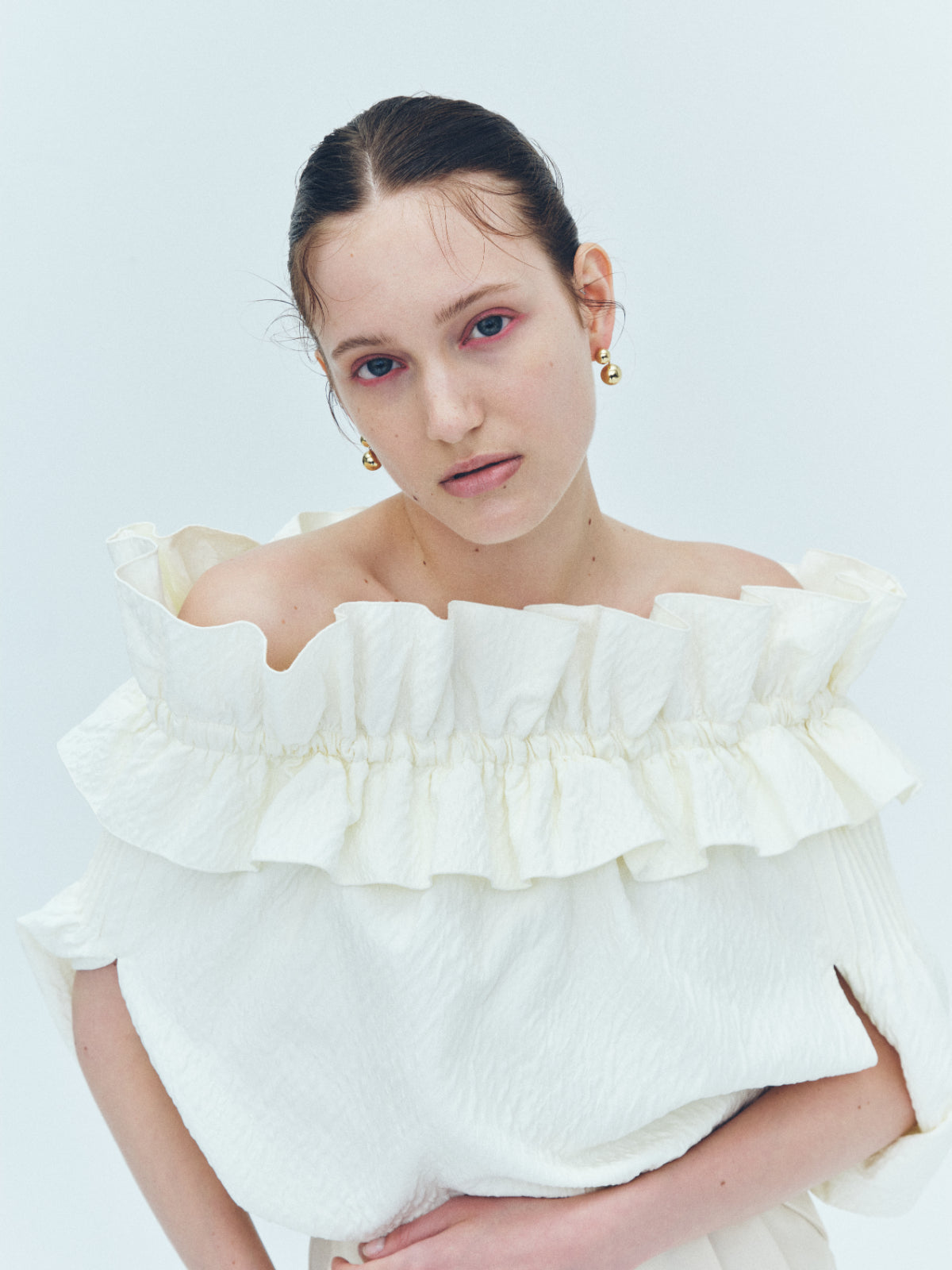 再入荷】Raffle balloon cape Blouse – L'AUBE BLANC