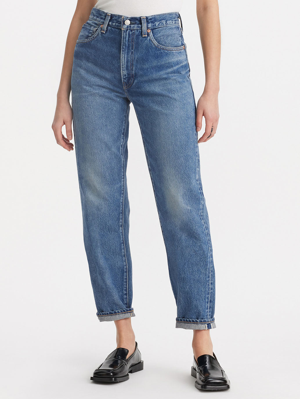 カラムジーンズ ミディアムインディゴ MADE IN JAPAN – リーバイス