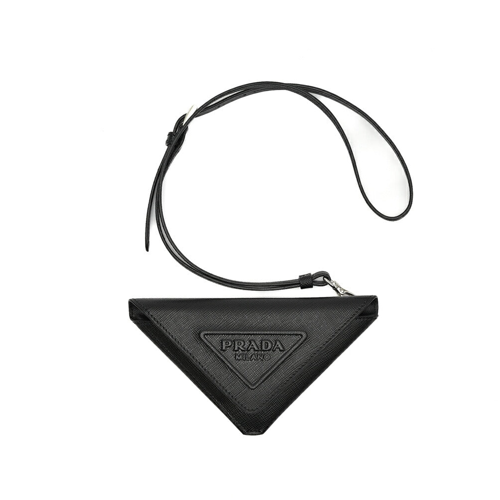 PRADA プラダ / サフィアーノレザー ネックストラップ付きミニポーチ