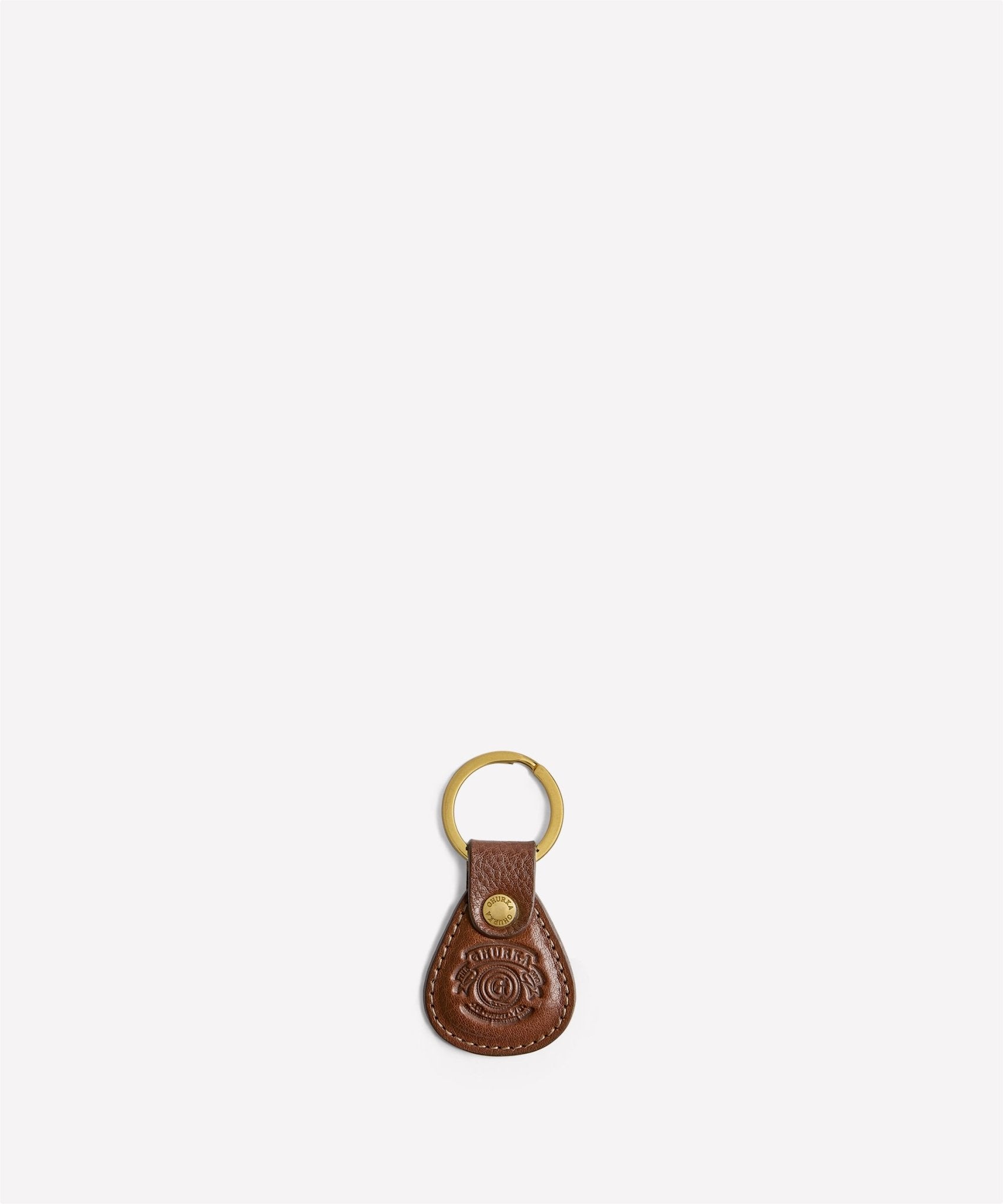 Classic Key Fob No. 226 | Vintage Chestnut Leather Key Ring | Ghurka