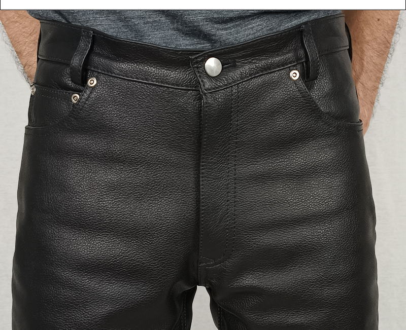 フリーダムレザー 革パンツ メンズ スリムストレート レザーパンツPB
