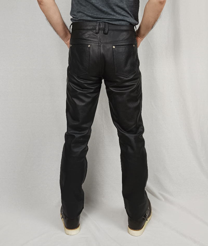 フリーダムレザー 革パンツ メンズ スリムストレート レザーパンツPB