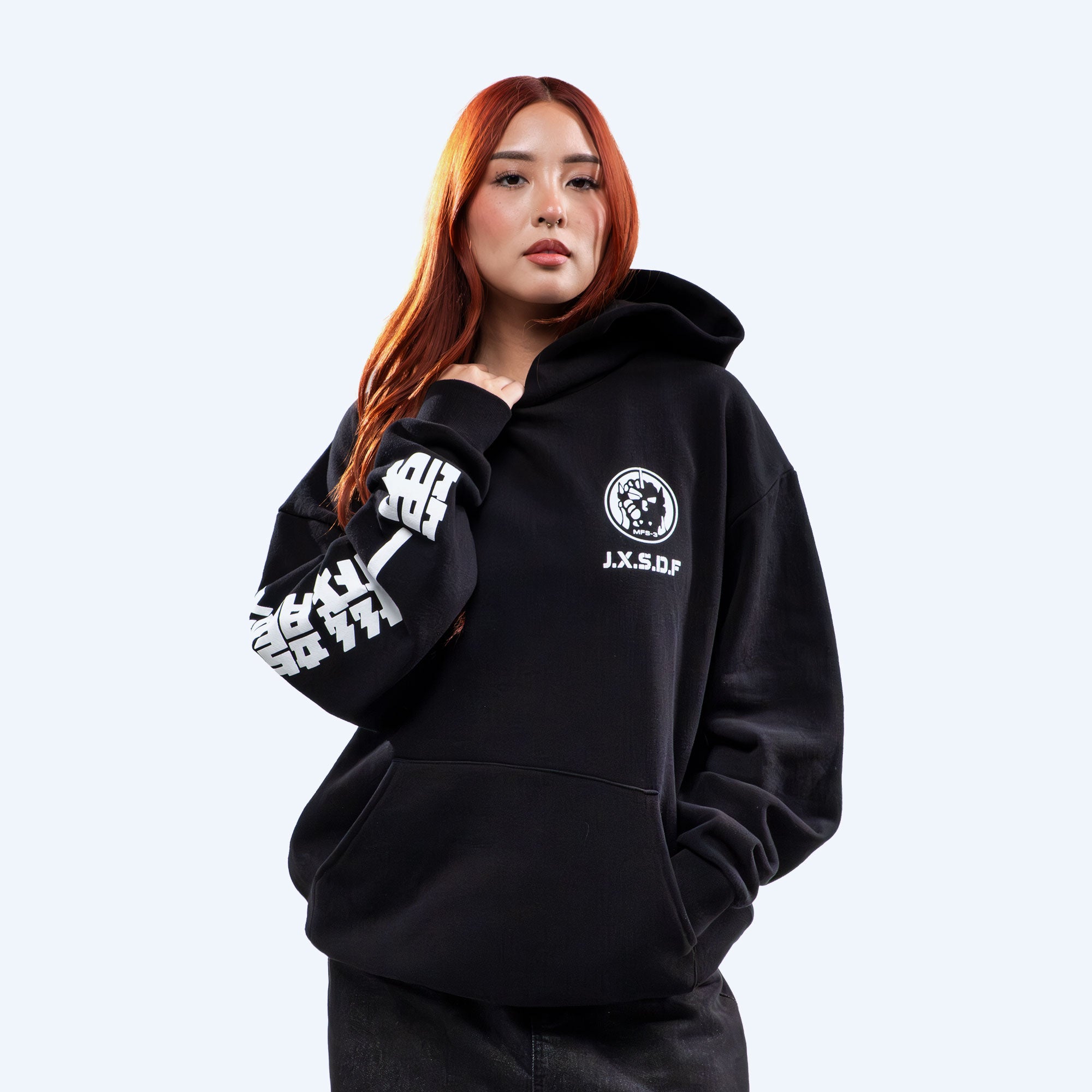 Godzilla JXSDF Black Pullover Hoodie