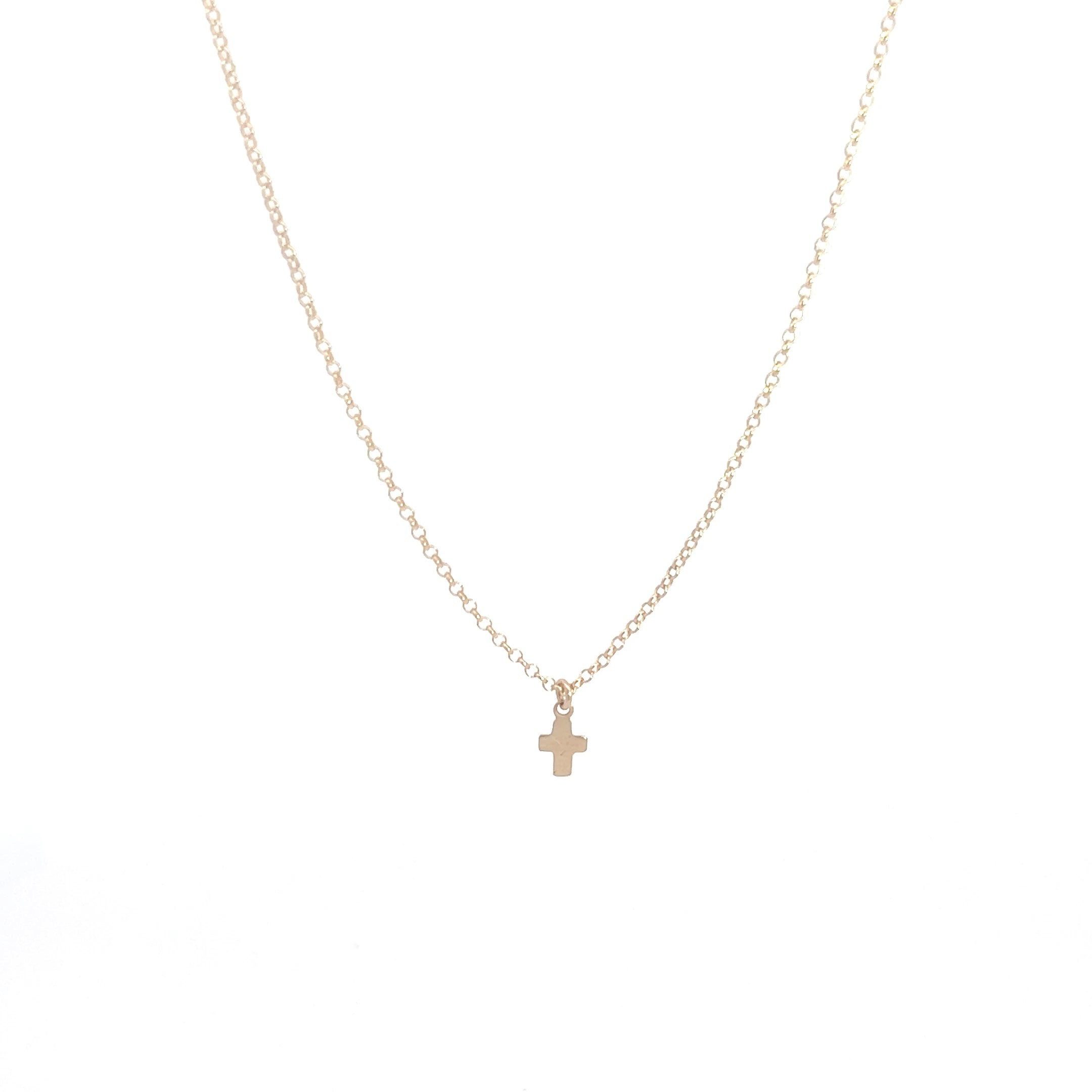 Tiny Cross Necklace – Go Rings