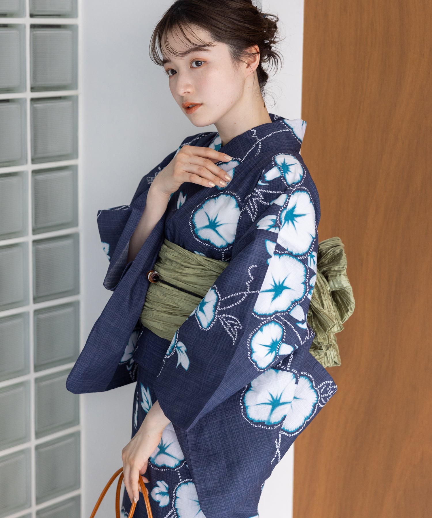 こだわり 浴衣 5点セット (浴衣/帯/下駄/腰紐/着付け冊子) 浴衣