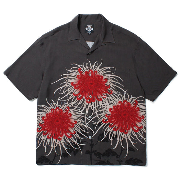 日章菊 HAWAIIAN SHIRT CHARCOAL BLACK – GXX