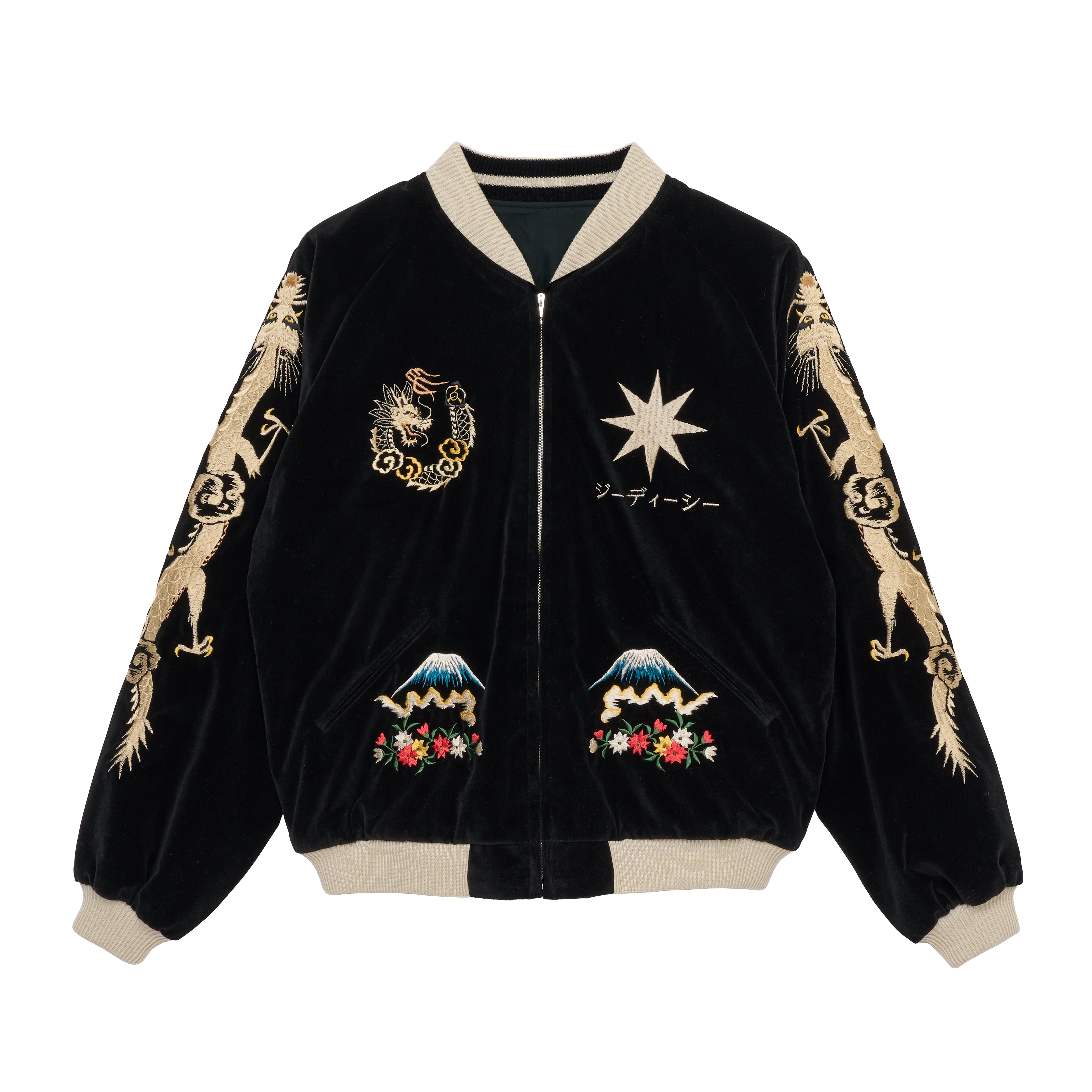 TAILOR TOYO X GDC】Velveteen × Acetate Souvenir Jacket “PHOENIX” × “AL