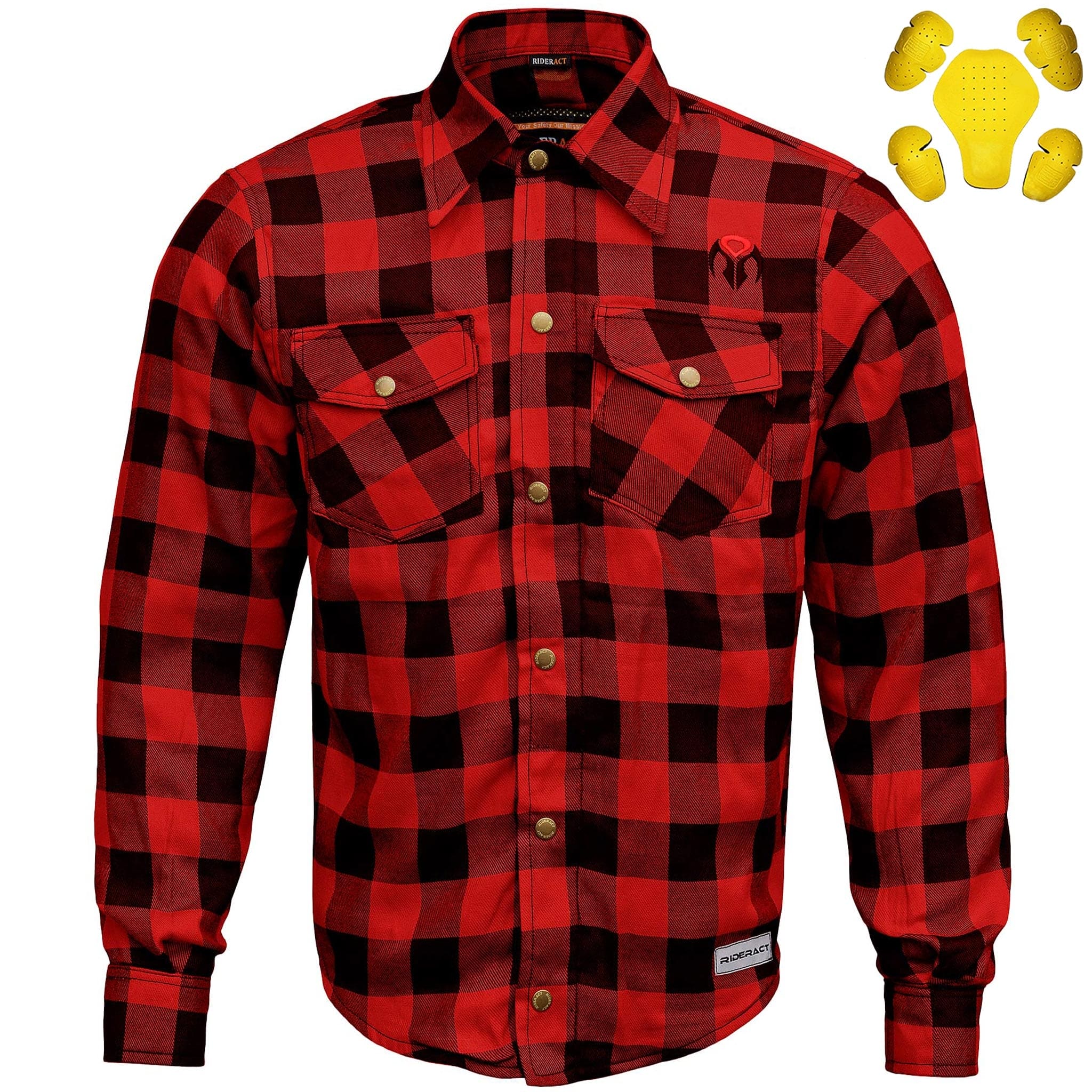 Red Flannel Motorcycle Shirt | Kevlar Motorcycle Shirt USA