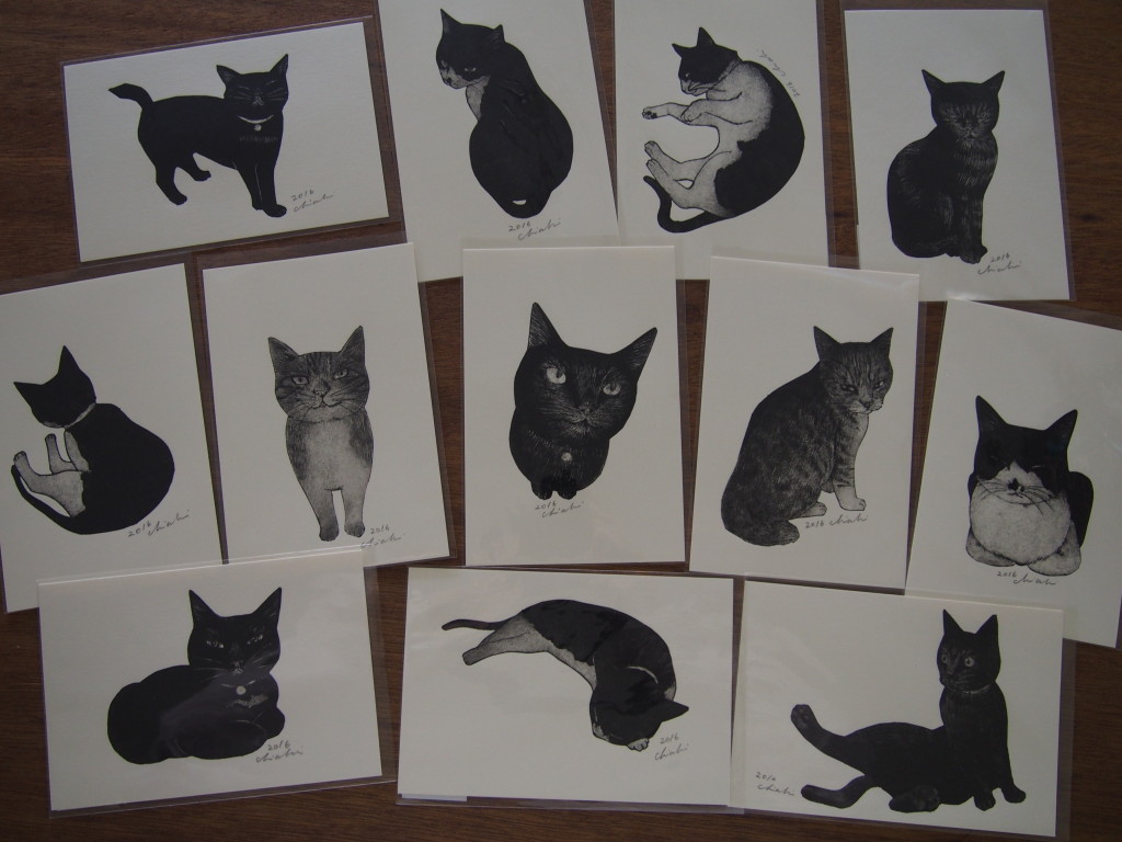 坂本千明さんの猫はがき到着！＆今朝のこと。 - shop+space ひめくり