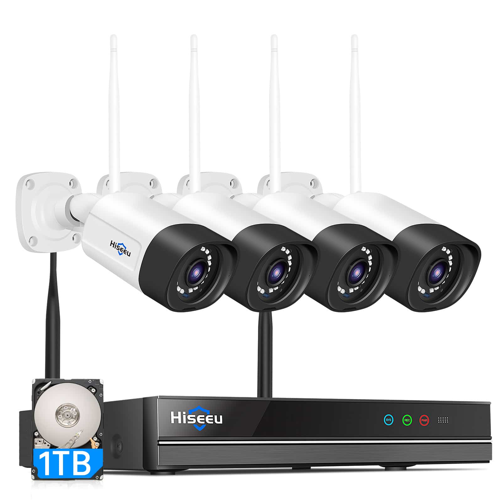 ワイヤレス プロ・100メートル伝送距離】防犯カメラ ワイヤレスHiseeu