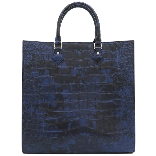 ルイヴィトン LOUIS VUITTON サックプラ ブルー エキゾチックレザー