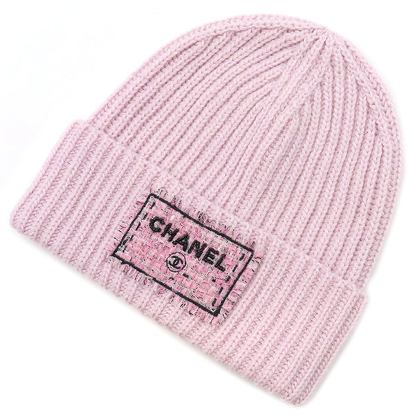 シャネル CHANEL ニット キャップ AAB453 ピンク カシミヤ ニット