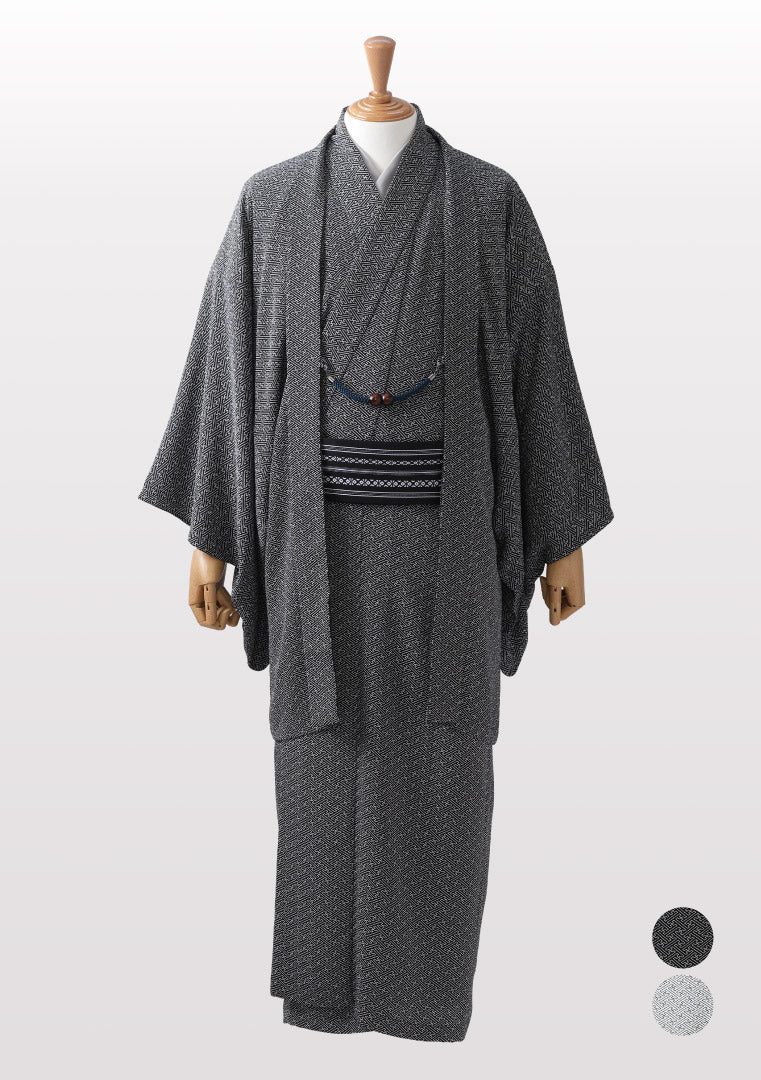 男性 二越ちりめん着物フルセット 青海波 - KIMONO Connect