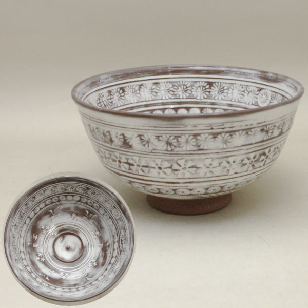 美優 茶道具 金海駕洛窯 三島 数茶碗 五客 共箱 V 9468 美優 様専用