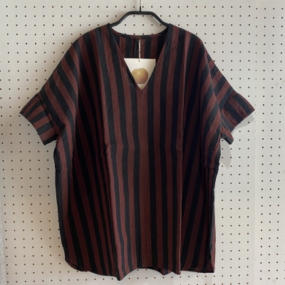 YAMMAのお洋服 会津木綿Vネックシャツ | MONDAY STORE