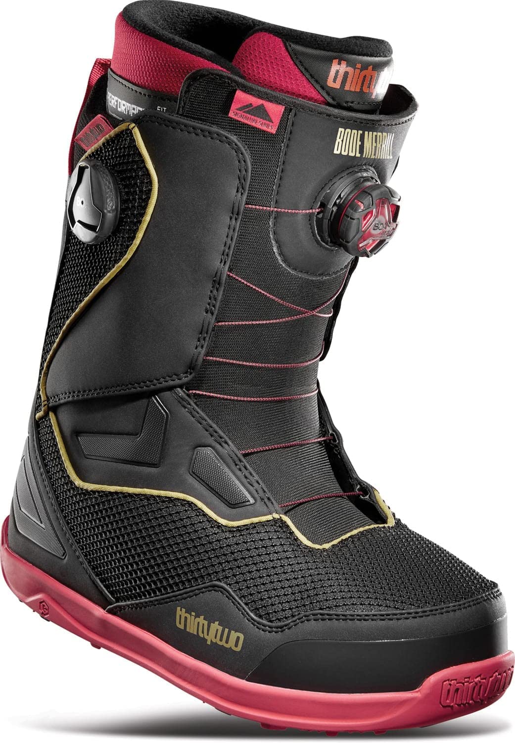 ThirtyTwo TM-2 Double BOA Wide Mens Snowboard Boots Black/Red
