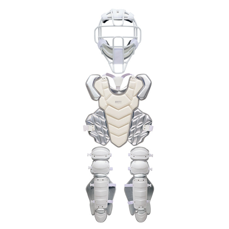 2026モデル】ゼット 限定 硬式 ホワイト キャッチャー防具 3点セット