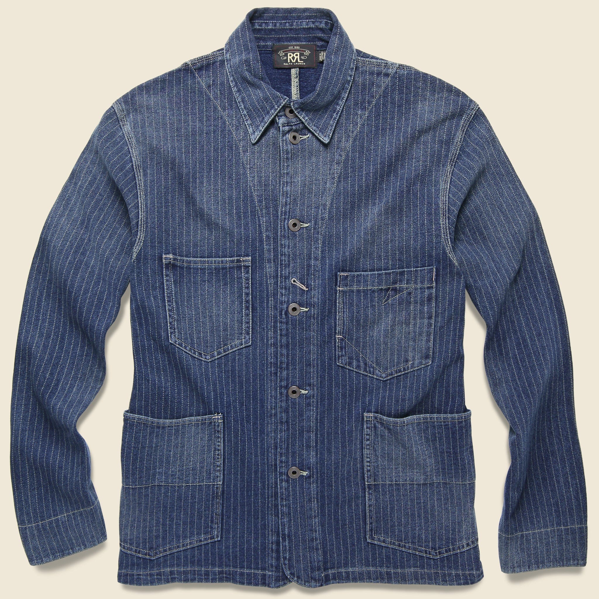 Stifle Print Jersey Chore Jacket - Washed Indigo – STAG Provisions