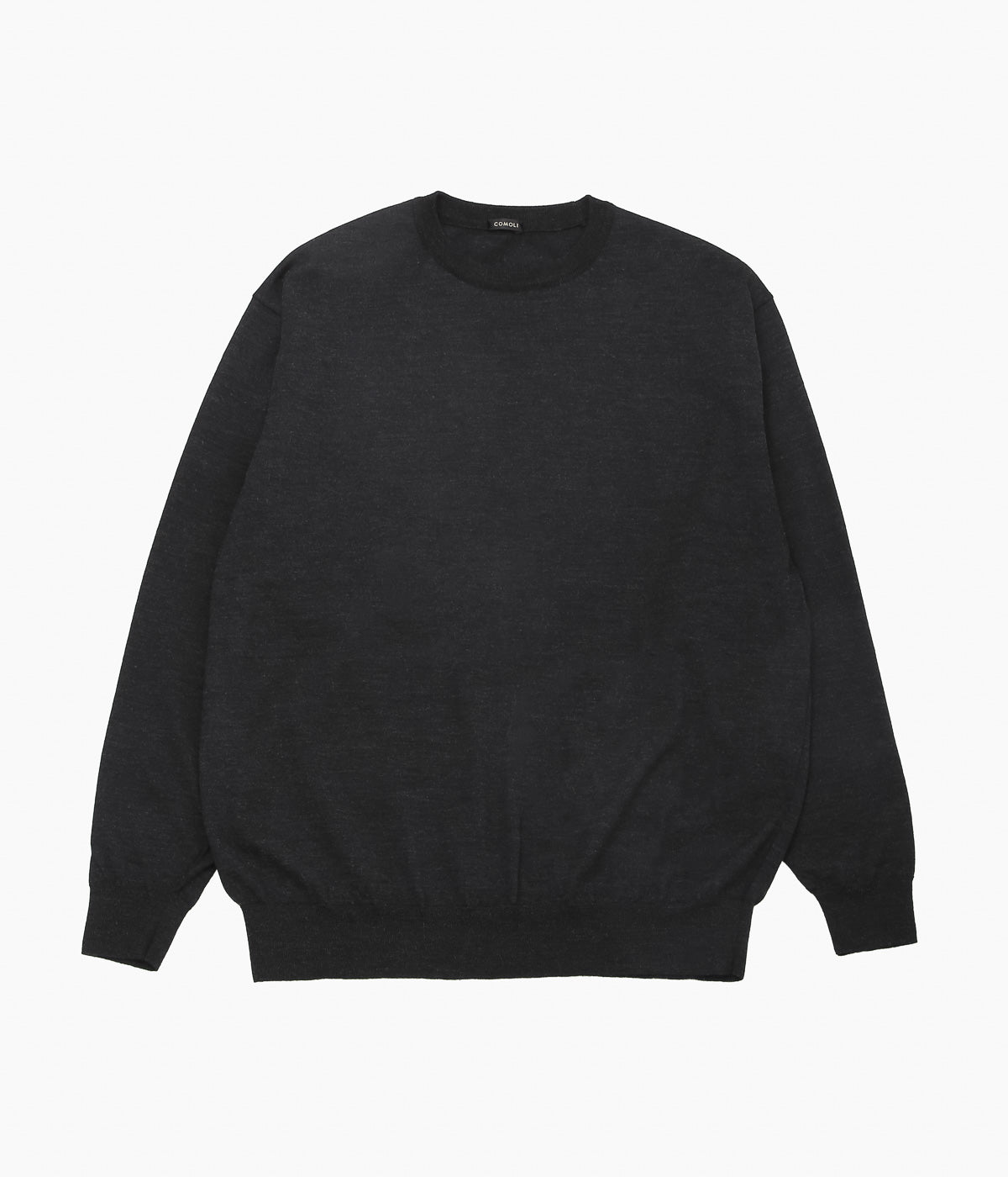 COMOLI ''ウール クルーネックニット'' (CHARCOAL) – THE STORE BY MAIDENS