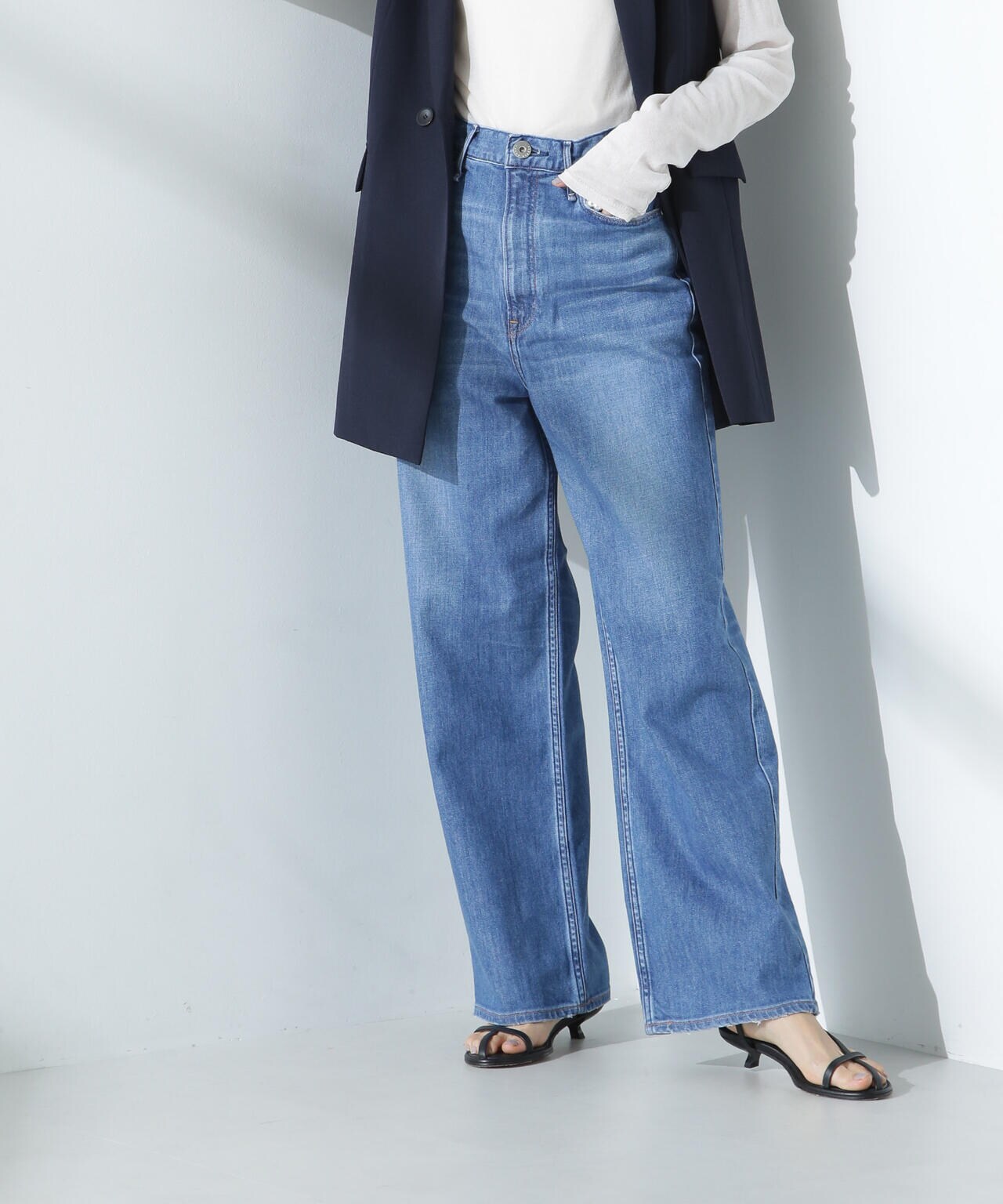 upper hights / THE NIECE ハイライズ ワイド ストレート デニム