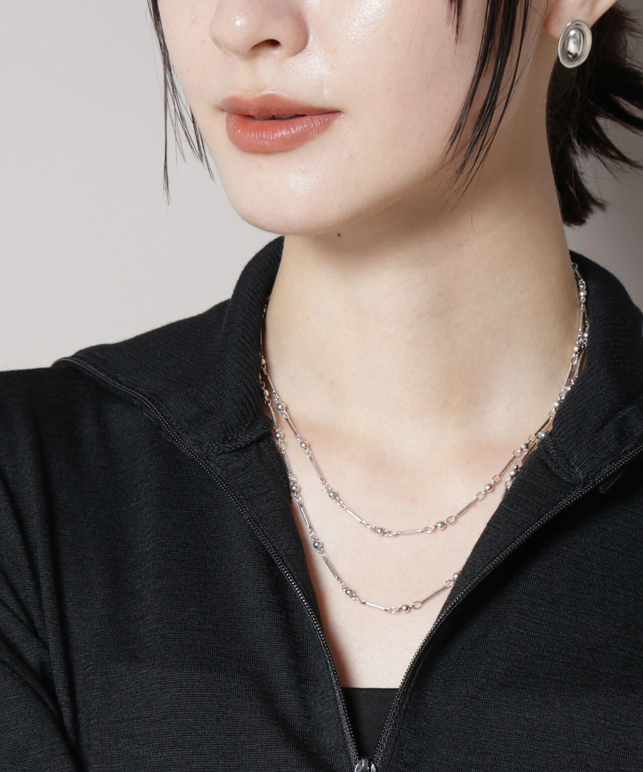 PHILIPPE AUDIBERT / Garnet double necklace