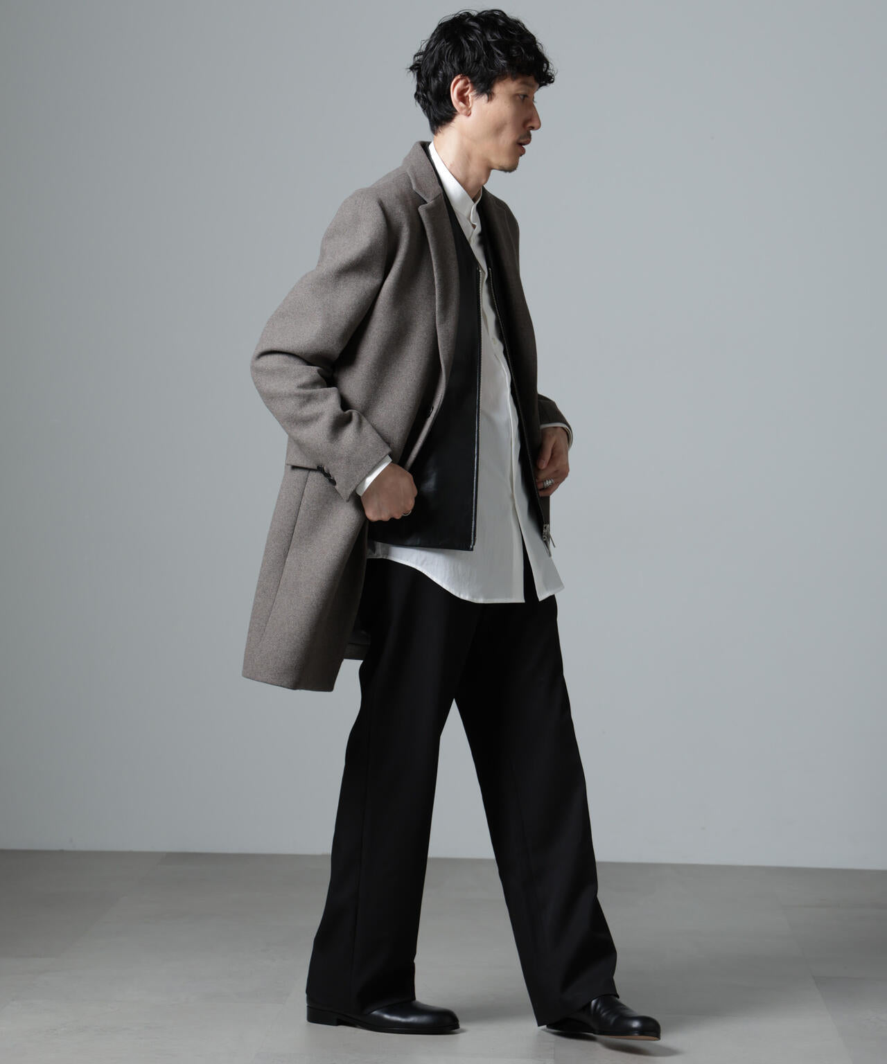 ウール ブレンド メルトン チェスター コート